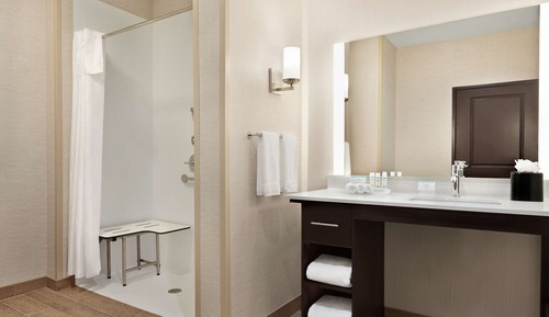 Suite, 1 cama de matrimonio grande, accesible para personas con discapacidad (Roll-In Shower)