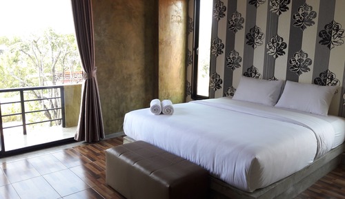 Habitación doble superior, frigorífico, vistas al jardín