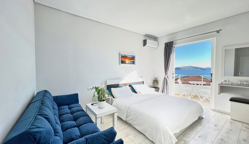 Habitación familiar, 1 habitación, balcón, vistas al mar