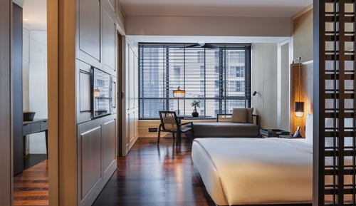 Habitación Grand con 2 camas individuales, en una planta alta (Twin Tower View)