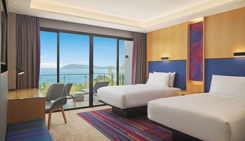 Habitación, 2 camas individuales, balcón, vistas al mar