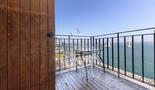 Habitación doble, terraza (Half Ocean)