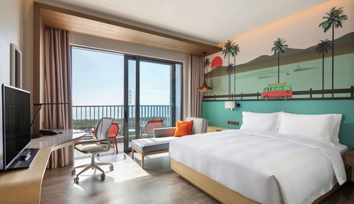 Habitación, 1 cama de matrimonio grande, balcón, vistas al mar