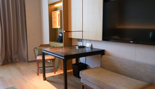 Habitación, 2 camas dobles, vistas al jardín