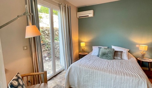 Habitación doble, baño privado, vistas al jardín