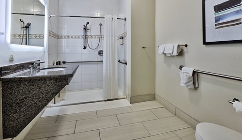 Suite estudio, 1 cama de matrimonio, ducha adaptada, cocina (Mobility Accessible)