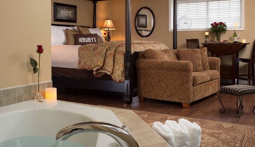 Casa de campo romántica, 1 cama de matrimonio grande, bañera de hidromasaje (Hershey Sweet)