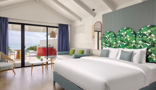 Habitación Deluxe, 1 cama doble con sofá cama (Beach Villa with Whirlpool)