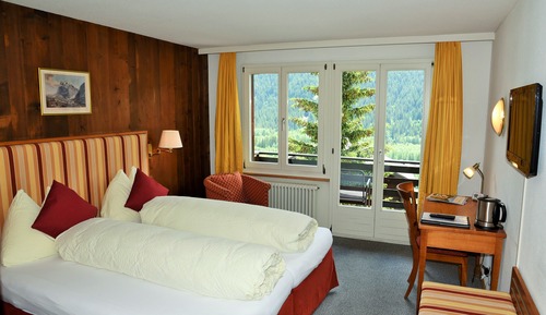 Habitación panorámica doble, balcón, vistas a la montaña (Eiger)