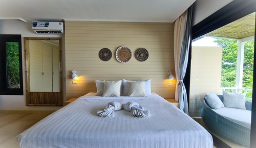 Villa familiar, 2 habitaciones, vistas al mar