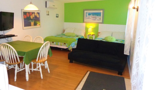 Estudio, varias camas, cocina básica (2 double beds)