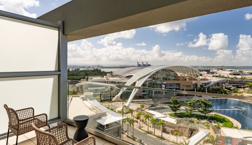 Habitación Deluxe, 2 camas de matrimonio, balcón, vistas a la bahía