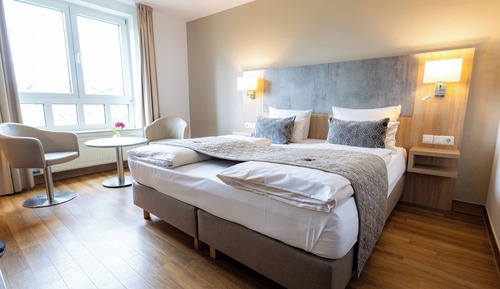 Habitación Confort doble, 1 cama de matrimonio grande, no fumadores, vistas al río