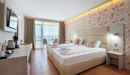 Habitación estándar doble, balcón, vistas al mar