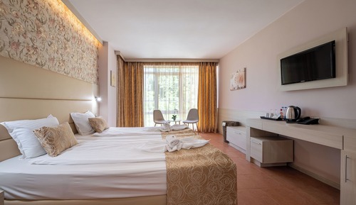 Habitación estándar con 1 cama doble o 2 individuales, balcón, vistas al parque