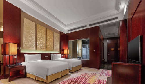 Hilton, Habitación ejecutiva con 2 camas individuales, acceso al Business Lounge