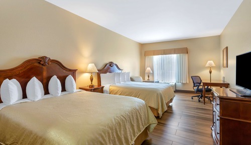 Habitación estándar, 2 camas de matrimonio, no fumadores, frigorífico y microondas (Pet Friendly)