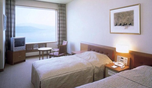 Habitación con 2 camas individuales, fumadores, vistas al lago
