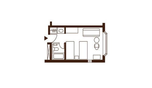 Habitación con 2 camas individuales, no fumadores (Mt.Asama View)