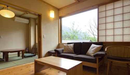 Habitación con 2 camas individuales, no fumadores (Japanese-Western, Half Open-air bath)