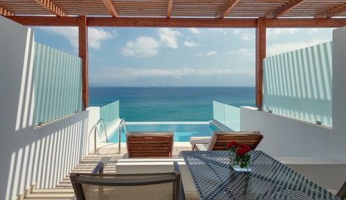 Frontal Deluxe Room with Sea View and Private Pool