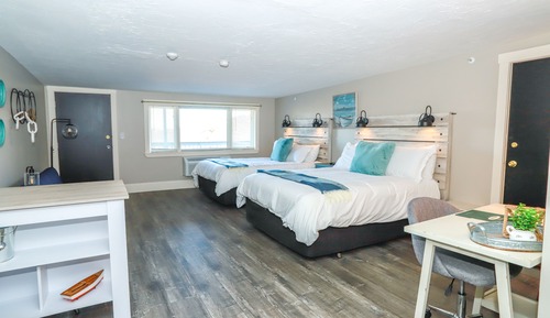 Suite estudio, varias camas, balcón, vistas al lago
