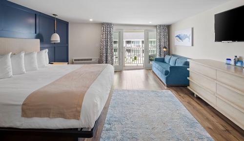 Habitación Deluxe, 1 cama de matrimonio grande con sofá cama, balcón, vistas al mar (King)