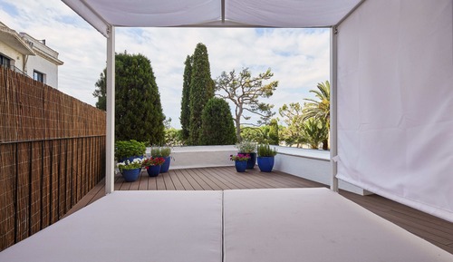 Habitación doble superior, terraza, vistas al jardín