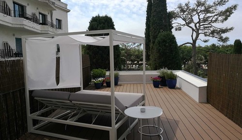 Habitación doble superior de uso individual, terraza, vistas al jardín