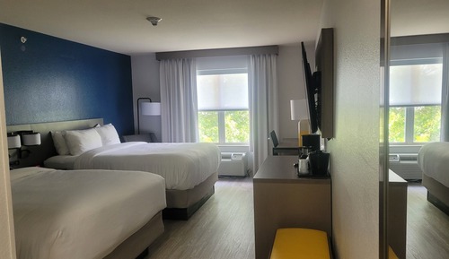 Habitación, 2 camas de matrimonio, accesible para personas con discapacidad, no fumadores