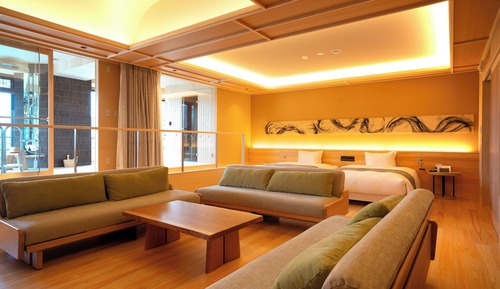 Ocean View Royal Suite Twin Room Kagamiike (With Open Air Bath & Sauna) 100m2