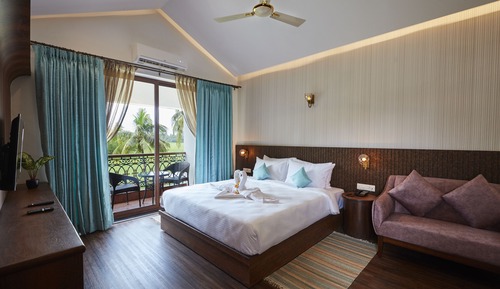 Habitación de lujo, 1 cama de matrimonio grande, vistas al jardín