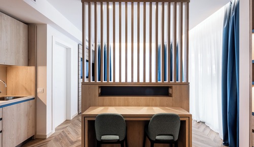 Estudio Confort, 1 cama de matrimonio, cocina básica