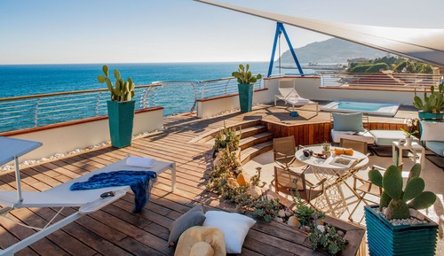 Suite presidencial, terraza, vistas al mar