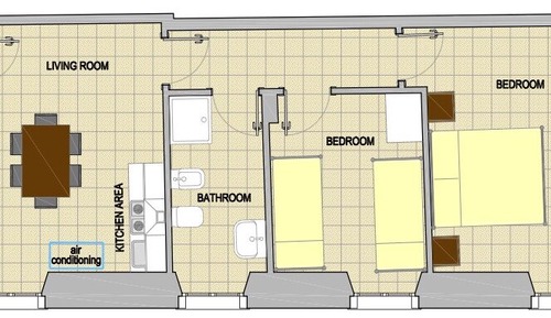 Apartamento Grand, 2 habitaciones, vistas a la montaña