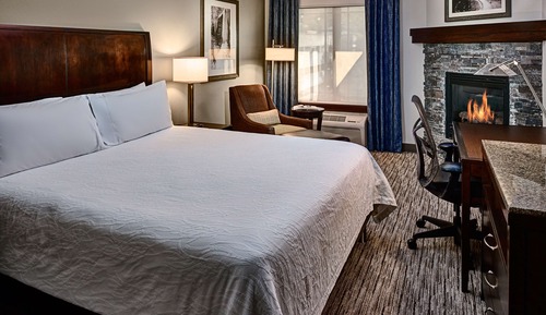Single King Bed, Fireplace