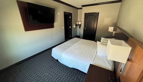 Suite Deluxe, 1 cama de matrimonio grande, no fumadores (Hearing, Mobility Tub w/Grab Bars)