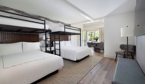 Habitación familiar, varias camas, vistas al río
