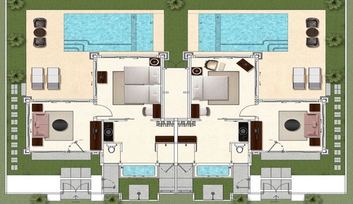Villa, 1 cama de matrimonio grande, piscina privada