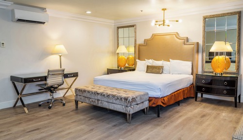 Suite estudio, 1 cama de matrimonio grande, cocina básica