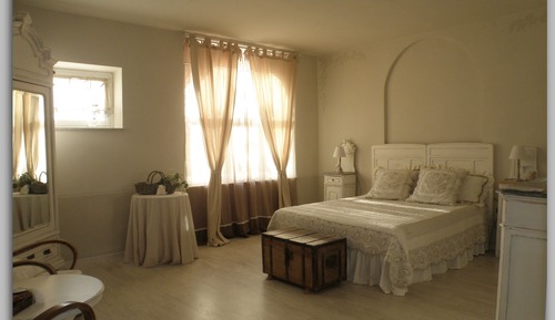 Habitación romántica doble, 1 cama de matrimonio grande, no fumadores, vistas a la montaña