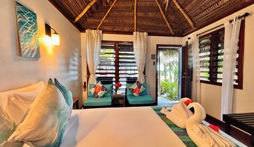 Cabaña estándar, 1 cama de matrimonio, vistas parciales al mar