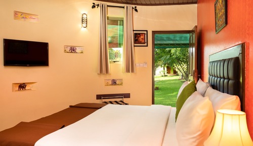Habitación ejecutiva con 1 cama doble o 2 individuales, vistas al jardín