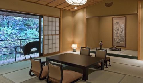 Habitación tradicional, baño privado (Japanese, Semi Open-Air Onsen, Futon)