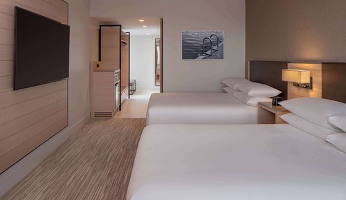 Habitación, 2 camas de matrimonio, en esquina