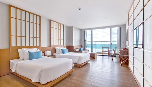 Suite Premier, 2 camas individuales, balcón, vistas al mar (Bathtub)
