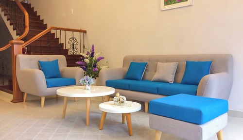 Villa familiar, 4 habitaciones, cocina, vistas al patio (Open Space)