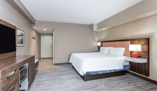 Habitación, 1 cama de matrimonio grande, frigorífico y microondas