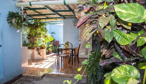 Habitación estándar doble, 2 camas dobles, fumadores, baño privado