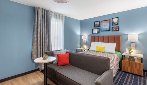 Suite estudio, 1 cama de matrimonio, accesible para personas con discapacidad (Kitchen)